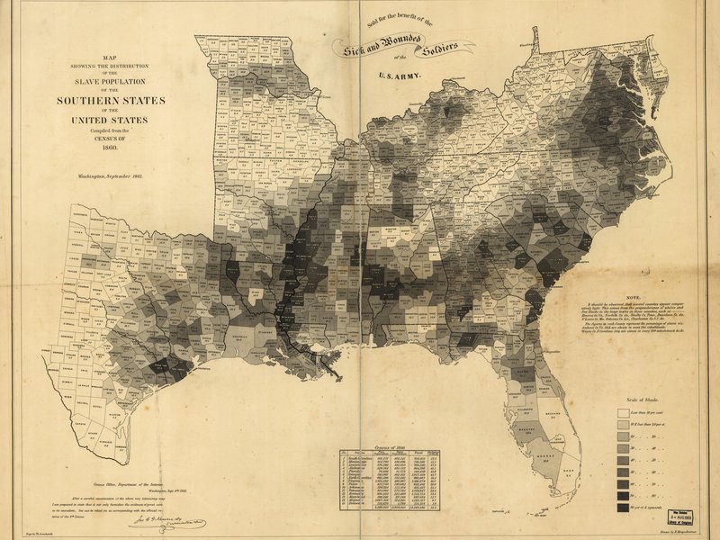 This breakthrough map led to a larger map of the South that influenced how the government viewed the warring nation through an understanding of where Southerners would be most, and least, eager to fight the North