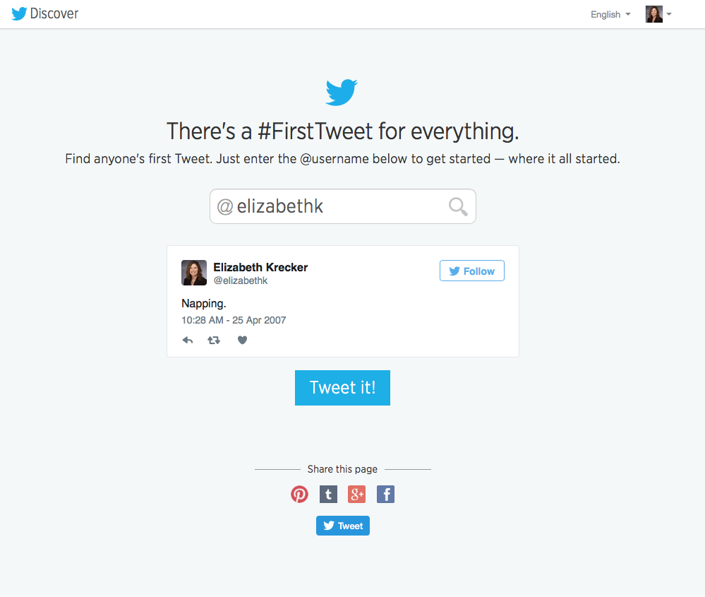 There's a #FirstTweet for Everything